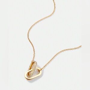 Celine13 Gold Plated‎ Stainless Steel Interlocking Pendant Necklace